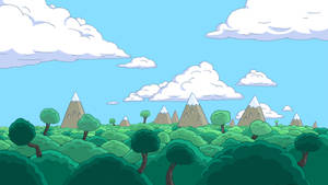 Adventure Time Land Of Ooo Landscape Wallpaper