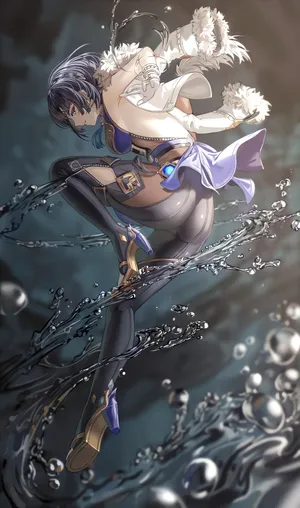 Adventures In Teyvat Await For Genshin Impact's Yelan Wallpaper