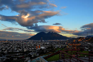 Aerial City View Of Monterrey Wallpaper