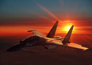 Aerial Shot Jet Fighter Wallpaper