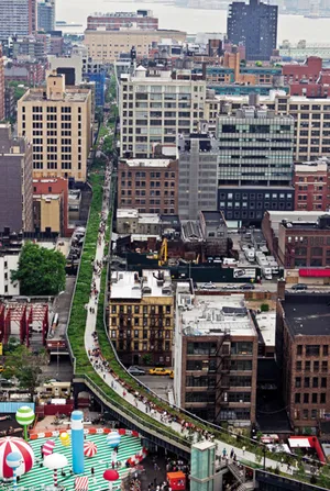 Aerial Shot The High Line Portrait Wallpaper