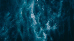Aerial View Navy Blue Ocean Wallpaper