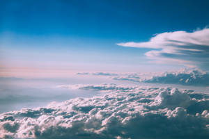Aerial View Of Unending Clouds Wallpaper