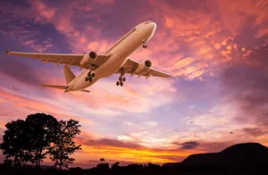 Aeroplane Gradient Sky Wallpaper