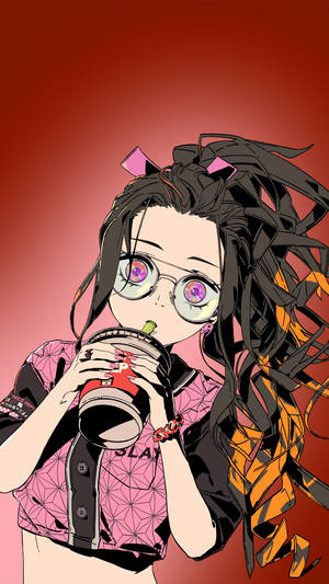 Aesthetic Anime Pfp Nezuko Kamado Wallpaper