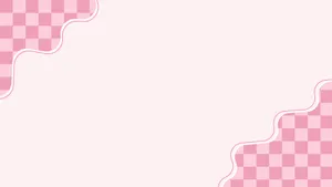Aesthetic Baby Pink Checkered Pattern Wallpaper