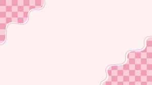 Aesthetic Baby Pink Checkered Pattern Wallpaper