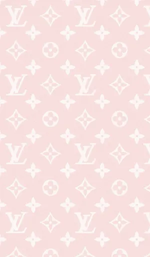 Aesthetic Baby Pink Louis Vuitton Logo Wallpaper