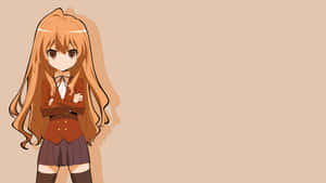 Aesthetic Beige Taiga Aisaka Wallpaper