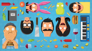 Aesthetic Blue Bobs Burgers Wallpaper