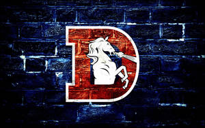 Aesthetic Blue Brick Denver Broncos Wallpaper