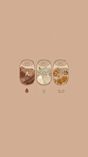Aesthetic Brown Can Juice Art Wallpaper