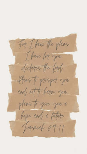 Aesthetic Brown Jeremiah 29:11 Wallpaper