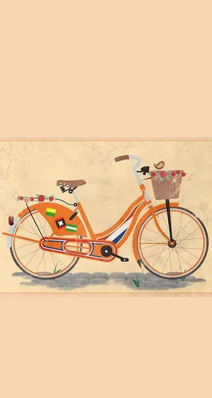 Aesthetic Butchers Bicycle Iphone Digital Art Wallpaper