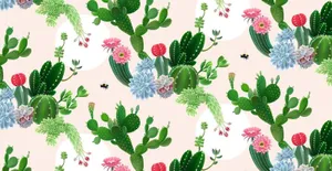 Aesthetic Cactus Flower Wallpaper