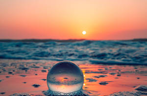 Aesthetic Calm Sunset Bubble Wallpaper