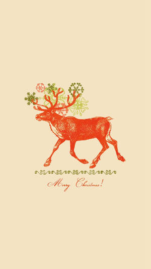 Aesthetic Christmas Iphone Reindeer Wallpaper