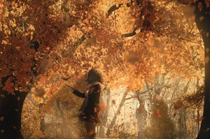 Aesthetic Chromebook Anime Autumn Wallpaper