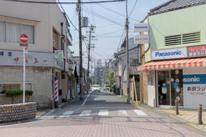 Aesthetic City Street In Japan Wallpaper