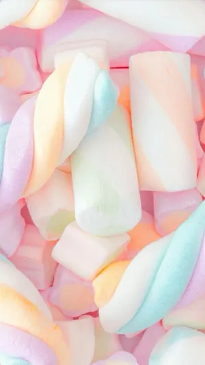Aesthetic Colors Of Fluffy Marshmallows Wallpaper