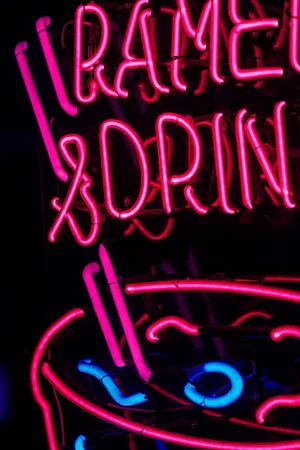 Aesthetic Dark Pink Ramen Art Wallpaper