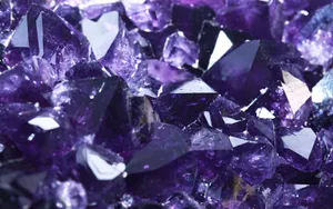 Aesthetic Dark Purple Crystal Stones Wallpaper