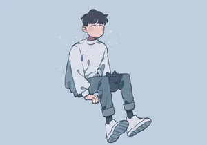 Aesthetic Drawing Of Boy Wallpaper