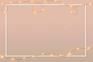 Aesthetic Fairy Lights Border Wallpaper