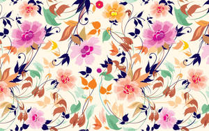 Aesthetic Fall Floral Art Wallpaper