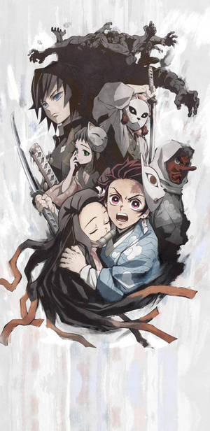 Aesthetic Fan Art Kimetsu No Yaiba Wallpaper