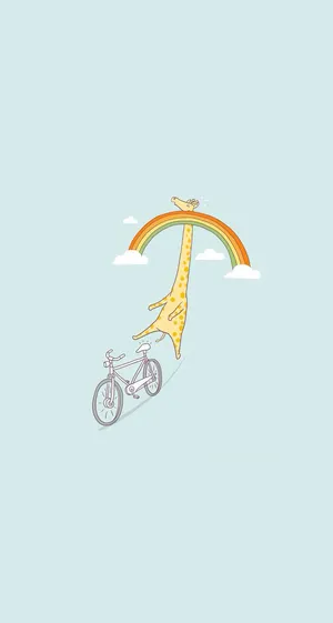 Aesthetic Funny Phone Rainbow Wallpaper