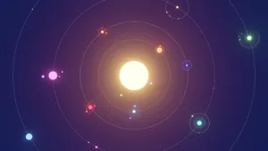 Aesthetic Galaxy With Planetary System Wallpaper