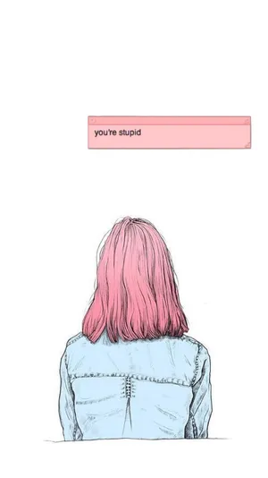 Aesthetic Girl Pink Hair Wallpaper