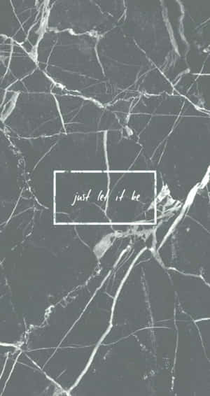 Aesthetic Gray Marble Phone Quote Wallpaper