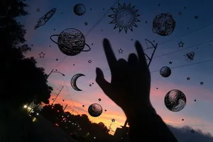 Aesthetic Grunge Desktop Universe Planets Wallpaper