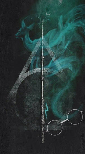 Aesthetic Harry Potter Deathly Hallows Symbol Wallpaper