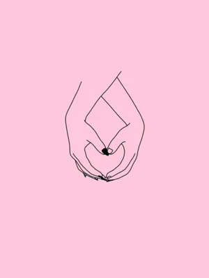 Aesthetic Heart Hands Wallpaper