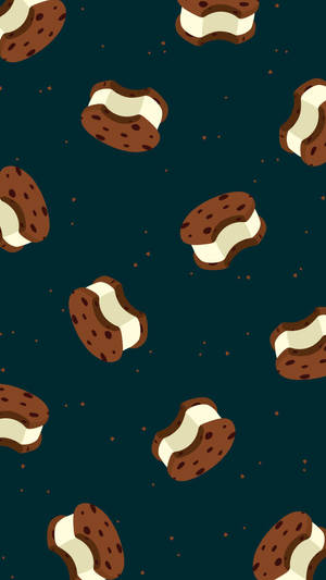 Aesthetic Ice Cream Sandwich Wallpaper