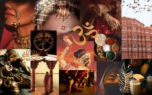 Aesthetic Indian Collage Wallpaper