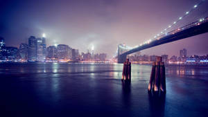 Aesthetic Landscape City Bridge Wallpaper