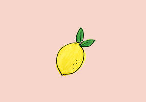 Aesthetic Lemon Cartoon Wallpaper