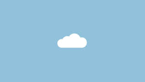 Aesthetic Light Blue Illustration Of Cloud Wallpaper