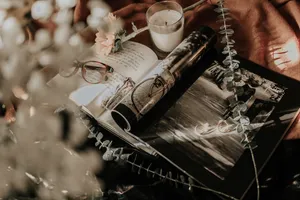 Aesthetic Magazine And Glasses Wallpaper