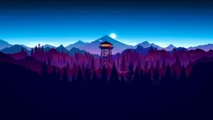 Aesthetic Minimalist Firewatch Wallpaper