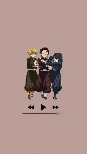 Aesthetic Music Iphone Demon Slayer Boys Wallpaper
