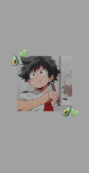 Aesthetic My Hero Academia Eating Midoriya Wallpaper