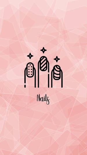 Aesthetic Nail Drawing Wallpaper