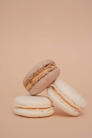Aesthetic Pastel Photo Of Macaron Wallpaper