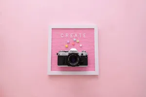 Aesthetic Pastel Pink Color Board Wallpaper