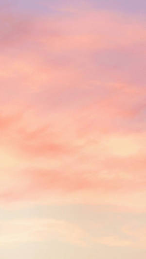 Aesthetic Peach Pink Sky Wallpaper